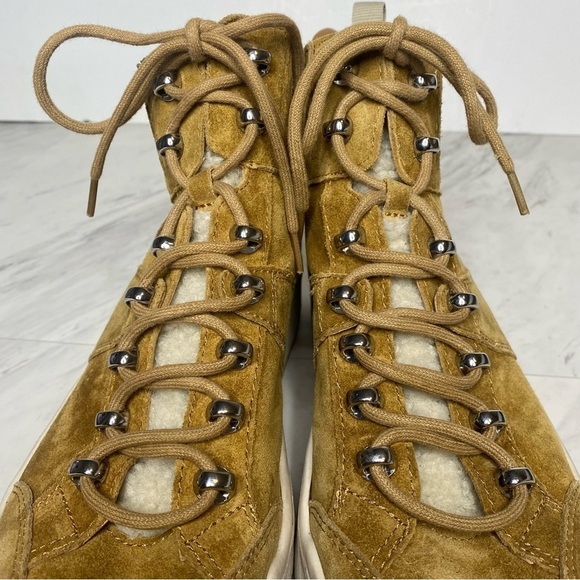 Marc Fisher Mally High Top Tan Suede Sneaker 8 1/2 - Picture 9 of 14